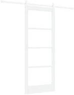 vidaXL Haust&uuml;r Schiebet&uuml;r ORKDAL Wei&szlig; 83 x 202 cm Massivholz Kiefer und Glas