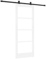 vidaXL Haust&uuml;r Schiebet&uuml;r ORKDAL Wei&szlig; und Schwarz 83 x 202 cm (1-St)