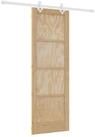 vidaXL Zimmert&uuml;r 73,5 x 211 cm Schiebet&uuml;r Nat&uuml;rlich und Wei&szlig; 73,5x211 cm...