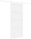 vidaXL Zimmert&uuml;r 83 x 202 cm Schiebet&uuml;r Wei&szlig; 83x202 cm Massives Kiefernholz...