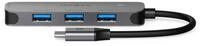 Nedis CCGB64220GY01 USB-Adapter USB-Hub zu USB-Hub, USB-C, 4x USB-A, 5 Gbps,