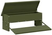vidaXL Futterspender H&uuml;hnertretfeeder Olive Gr&uuml;n 48,5 x 39,5 x 19 cm