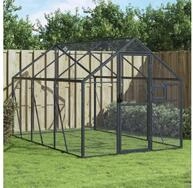 vidaXL Voliere, Voliere Anthrazit 1,79x3x1,85 m Aluminium