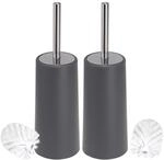 bremermann WC-Reinigungsb&uuml;rste WC-B&uuml;rste Kunststoff 2er Set, grau, (2-tlg)