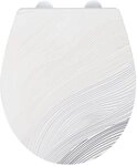 WENKO WC-Sitz Menin, Toilettensitz aus Duroplast mit Relief-Oberfl&auml;che,