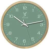 Holzwerk Wanduhr Designer Loft Holz Quarz Wand Uhr (Nahezu lautloses Uhrwerk,...