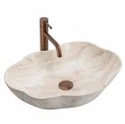 wohnwerk.idee Aufsatzwaschbecken Waschbecken Natursteinoptik &ndash; Design
