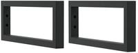 vidaXL Halterung Waschtisch-Halterungen 2 Stk. Schwarz Rechteckig Stahl, (1-tlg)