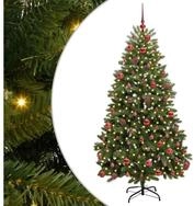 vidaXL Christbaumschmuck K&uuml;nstlicher Weihnachtsbaum Gr&uuml;n 180 cm PVC und...