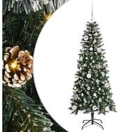 vidaXL LED Baum K&uuml;nstlicher Weihnachtsbaum mit 150 LEDs mit St&auml;nder Gr&uuml;n 150...