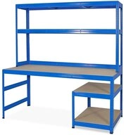 BRB-Lagertechnik Werkbank Packtisch/Werkbank mit Aufbau und Unterbau, BxTxH