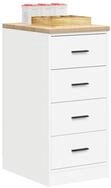 vidaXL Schrankmodule Garagen-Aufbewahrungsschrank Wei&szlig; 40x51x85 cm Massivholz...
