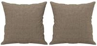 vidaXL Zierkissen Zierkissen 2 Stk. Taupe 40x40 cm Stoff, (1 St)