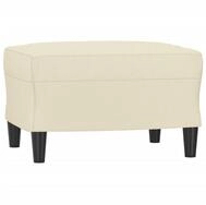 vidaXL Polsterhocker Fu&szlig;hocker Creme 60x50x41 cm Kunstleder (1 St)