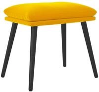 vidaXL Fu&szlig;hocker, Sitzhocker Senfgelb 45x29,5x35 cm Samt