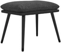 vidaXL Polsterhocker Fu&szlig;hocker Dunkelgrau 45x29,5x35 cm Stoff und Kunstleder...