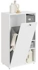 SoBuy Badkommode BZR218, Badezimmerschrank schmal, Badkommode W&auml;scheschrank
