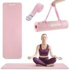HyperMotion Yogamatte HyperMotion Yogamatte NBR 183x61x0,8 cm mit Gurt pink