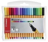 STABILO Fineliner STABILO point 88 Fineliner Mini - 0,4 mm - 18er Set