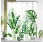Lerores Duschvorhang Duschvorhang 150x180cm Gr&uuml;n Bl&auml;tter Wasserabweisend...