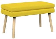 vidaXL Sitzbank Doppellagige Bank Helles Gelb 80 x 40 x 47 cm Stoff (1-St)