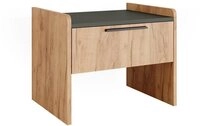 Vicco Sitzbank Roman, Goldkraft Eiche/Anthrazit, 53.5 x 41.1 cm mit 1 Schublade