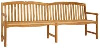 vidaXL Gartenbank Handgefertigte Rosenbank 228 x 61 x 94,5 cm Massivholz (1-St)