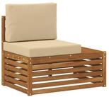 vidaXL Sofaelement Outdoor Endsofa Natur 91 x 63 x 73 cm Massivholz (1 St)