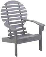 vidaXL Gartenstuhl Adirondack-Stuhl Massivholz Grau (1 St)