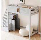 STILVORA Kinderbett 90x200 Kinderbett mit rausfallschutz Holzbett mit