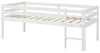 en.casa Kinderbett, &raquo;Siikalatva&laquo; mit Rausfallschutz 90x200cm Kiefernholz Wei&szlig;