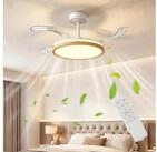 HOMCOM Deckenventilator Beleuchtung 80W Deckenleuchte 3 Lichtfarben 6