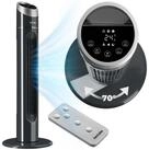 tectake Turmventilator Standventilator mit Timer-Funktion, Inkl. Fernbedienung, 31 x