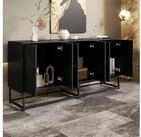 STILVORA Lowboard Buffetschrank mit 3 Doppelt&uuml;ren Aufbewahrungsschrank f&uuml;r