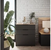 Vicco Kommode Betti, Anthrazit/Eiche, 80 x 90 cm (1 St)
