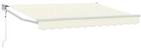 vidaXL Markise Ausziehbare Markise Creme 3,5 x 2 m Polyester und Metall (1-St)
