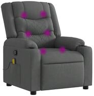vidaXL Sessel Massage-Relaxsessel, Stoff, Dunkelgrau (1-St)
