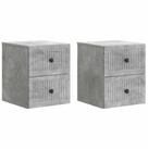 vidaXL Nachttisch 33 x 34,5 x 40 cm Nachttisch h&auml;ngend 2er Set Nachtschrank