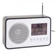 Karlsson Radiowecker Wecker Alarm Clock mit FM Radio Schwarz Holz