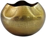Wohnling Tischvase WL7.551 Vase Dekovase 30cm Aluminium Gold Blumenvase...