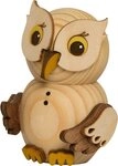 Drechslerei Kuhnert R&auml;ucherm&auml;nnchen Deko Holzfigur Minieule natur 7cm - Echt