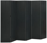 vidaXL Raumteiler 6-tlg. Raumteiler Schwarz 240x180 cm Stahl, 1-tlg.
