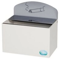 PROREGAL&reg; Aschenbecher Robuster Wandascher Schild 0,8L 20x20x12,5cm Wei&szlig;