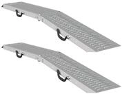 vidaXL Laderampe Faltbare Rampe 200kg pro Rampe 2 Stk. Silber 200 kg pro St&uuml;ck