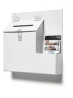 Deflecto Aufbewahrungsbox Deflecto Aktionsbox mit Einwurf, Schloss Wei&szlig; (B x H...
