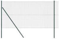 vidaXL Zaunpfosten, Zaunpfosten Gr&uuml;n 10 x 1 m (19 x 19 mm Maschen) Stahl