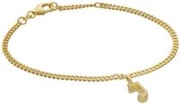 trendor Silberarmband 21602-J, M&auml;dchen mit Buchstabe J 925 Silber Vergoldet