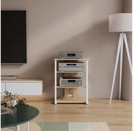 Vicco B&uuml;cherregal Tonar, Sonoma/Wei&szlig;, 61 x 78 cm 4 offene Ablagefl&auml;chen,...