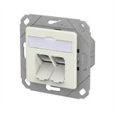 Metz Connect E-DAT C6A LSA++ Dose, 2 Port Netzwerk-Panel (best&uuml;ckt, 2 Ports,...