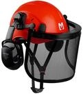 Mustbau Schutzhelm, Arbeitshelm Set mit Ohrsch&uuml;tzer und Netzvisier
